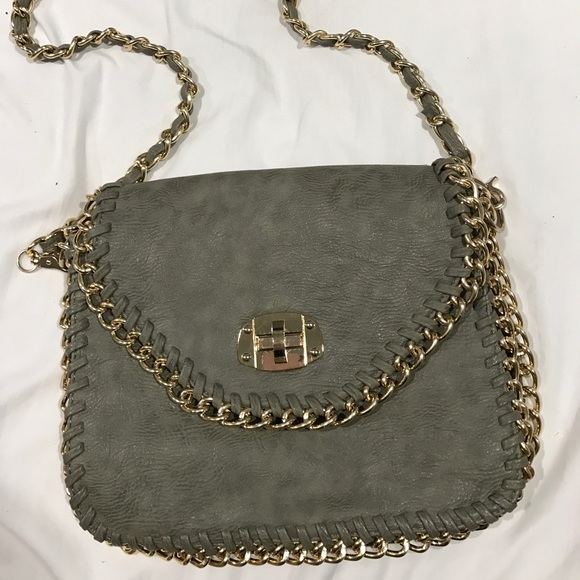 Grey and gold link Purse NWOT - Picture 1 of 3